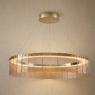 Dalton Glass Circular Chandelier 39" - Blushlighting