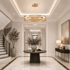 Dalton Glass Circular Chandelier 39" - Blushlighting