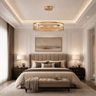Dalton Glass Circular Chandelier 39" - Blushlighting