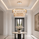 Dalton Glass Tiered Chandelier 39" - Blushlighting