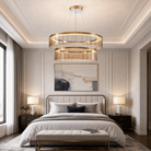 Dalton Glass Tiered Chandelier 39" - Blushlighting