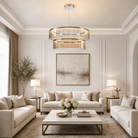 Dalton Glass Tiered Chandelier 39" - Blushlighting