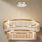 Dalton Glass Tiered Chandelier 39" - Blushlighting