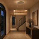 Dalton Oval Glass Chandelier 59" - Blushlighting