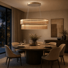 Dalton Oval Glass Chandelier 59" - Blushlighting