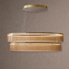 Dalton Oval Glass Chandelier 59" - Blushlighting