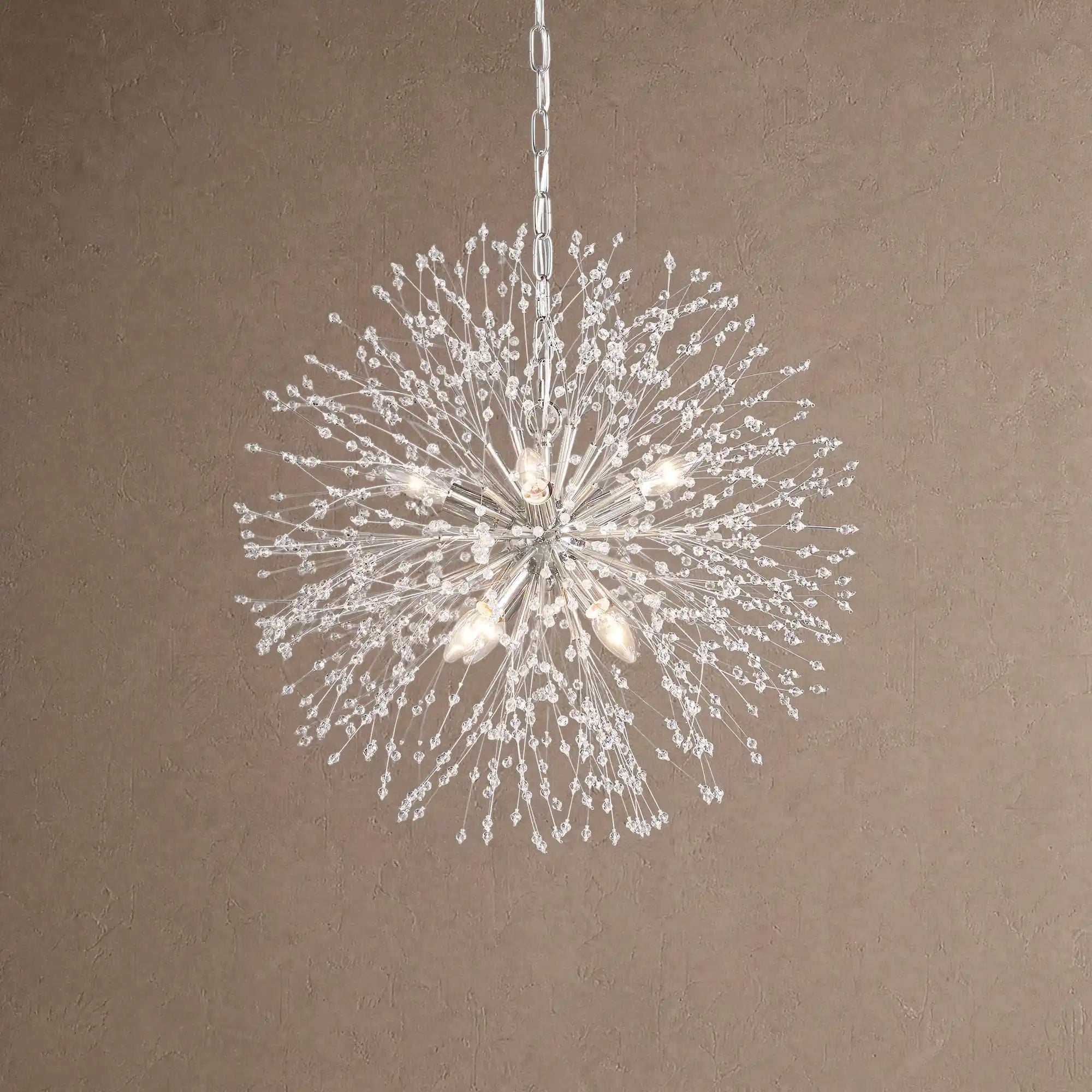 Dandelion Round Chandelier 22''30''43'' - Silver22"Blushlighting
