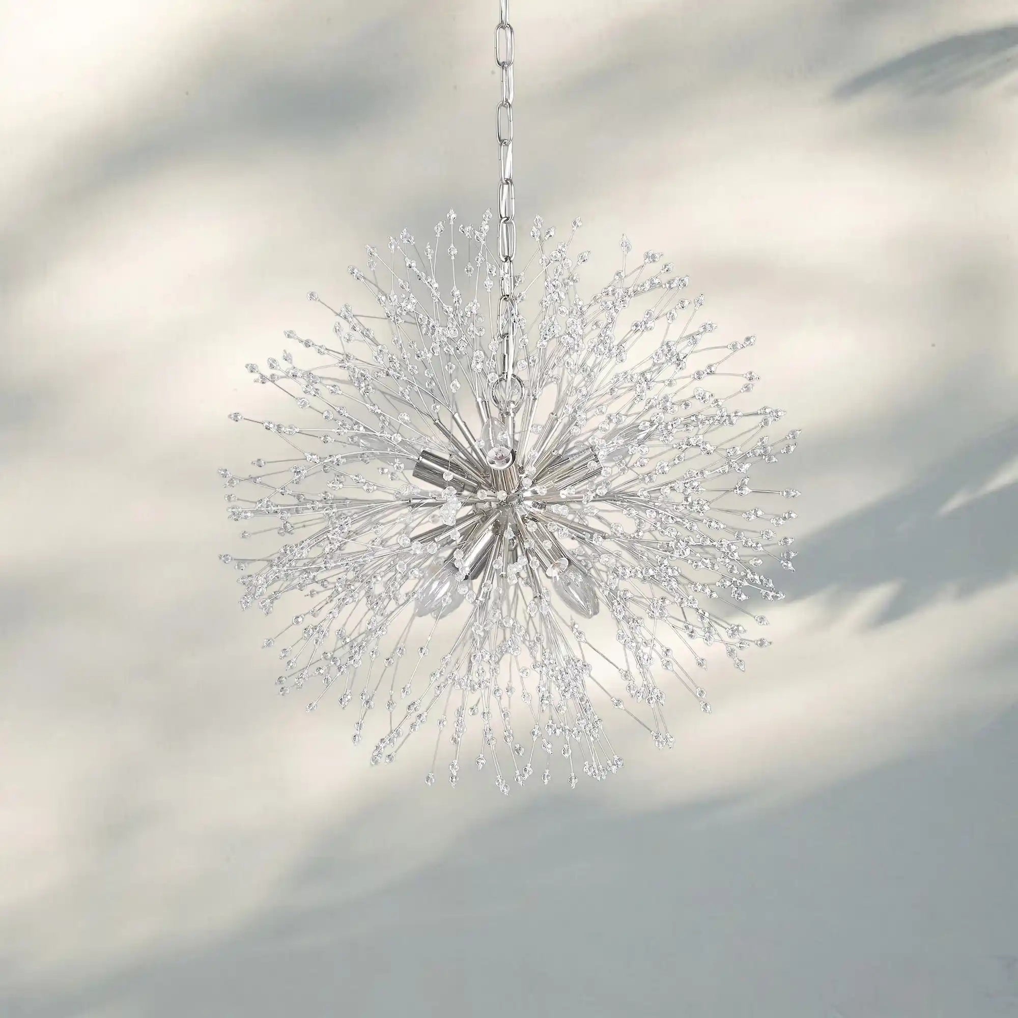 Dandelion Round Chandelier 22''30''43'' - Silver22"Blushlighting