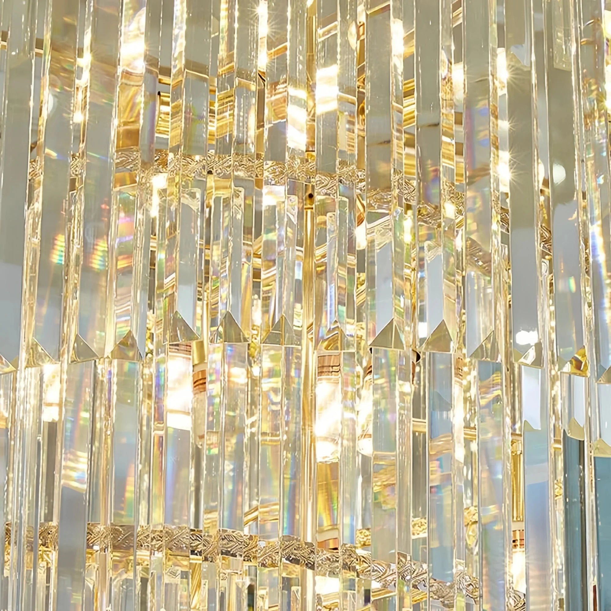 Danilo Multiple Tier Crystal Chandelier - Diameter ( 15.8 in ) x Height ( 47.3 in )Blushlighting