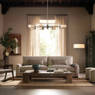 Daphne Linear Chandelier 62" - EcruBlushlighting