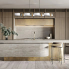 Daphne Linear Chandelier 62"-Lighting-Blushlighting