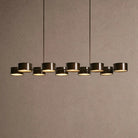Daphne Metal Linear Chandelier - Warm Black72"Blushlighting