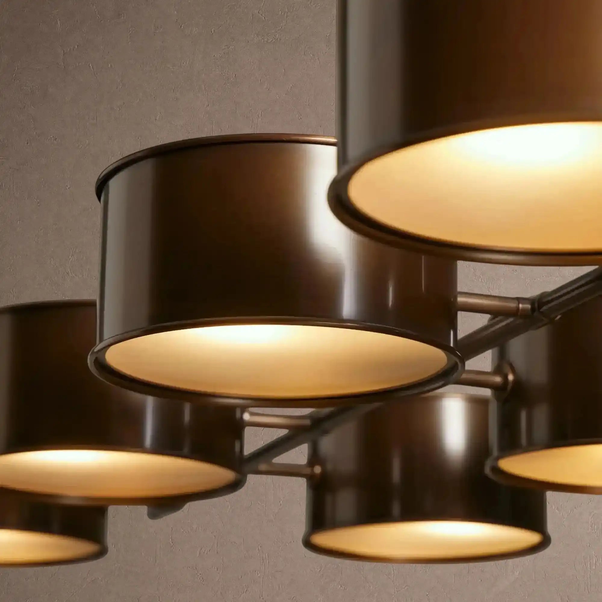 Daphne Metal Linear Chandelier - Warm Black72"Blushlighting