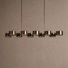 Daphne Metal Linear Chandelier - Warm Black72"Blushlighting
