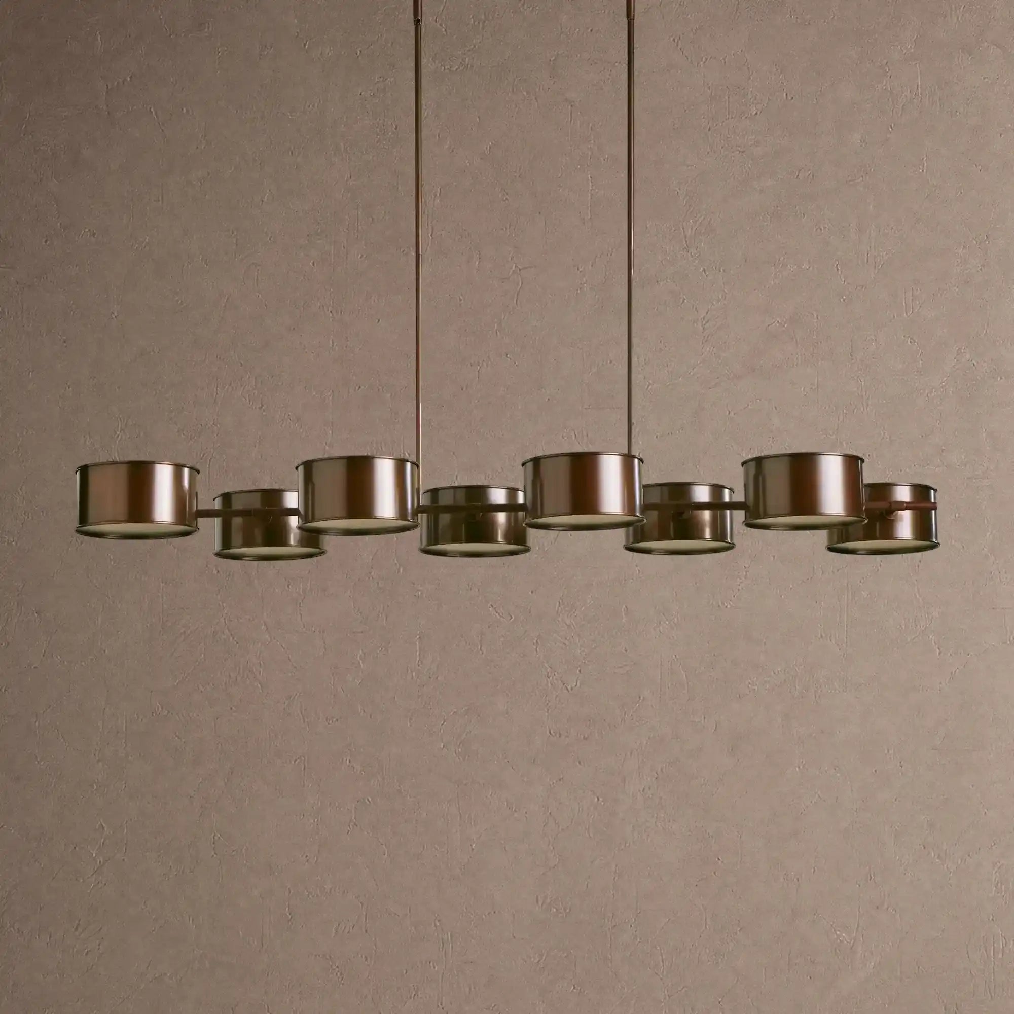 Daphne Metal Linear Chandelier - Warm Black62"Blushlighting