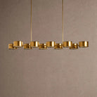Daphne Metal Linear Chandelier - Warm Black72"Blushlighting