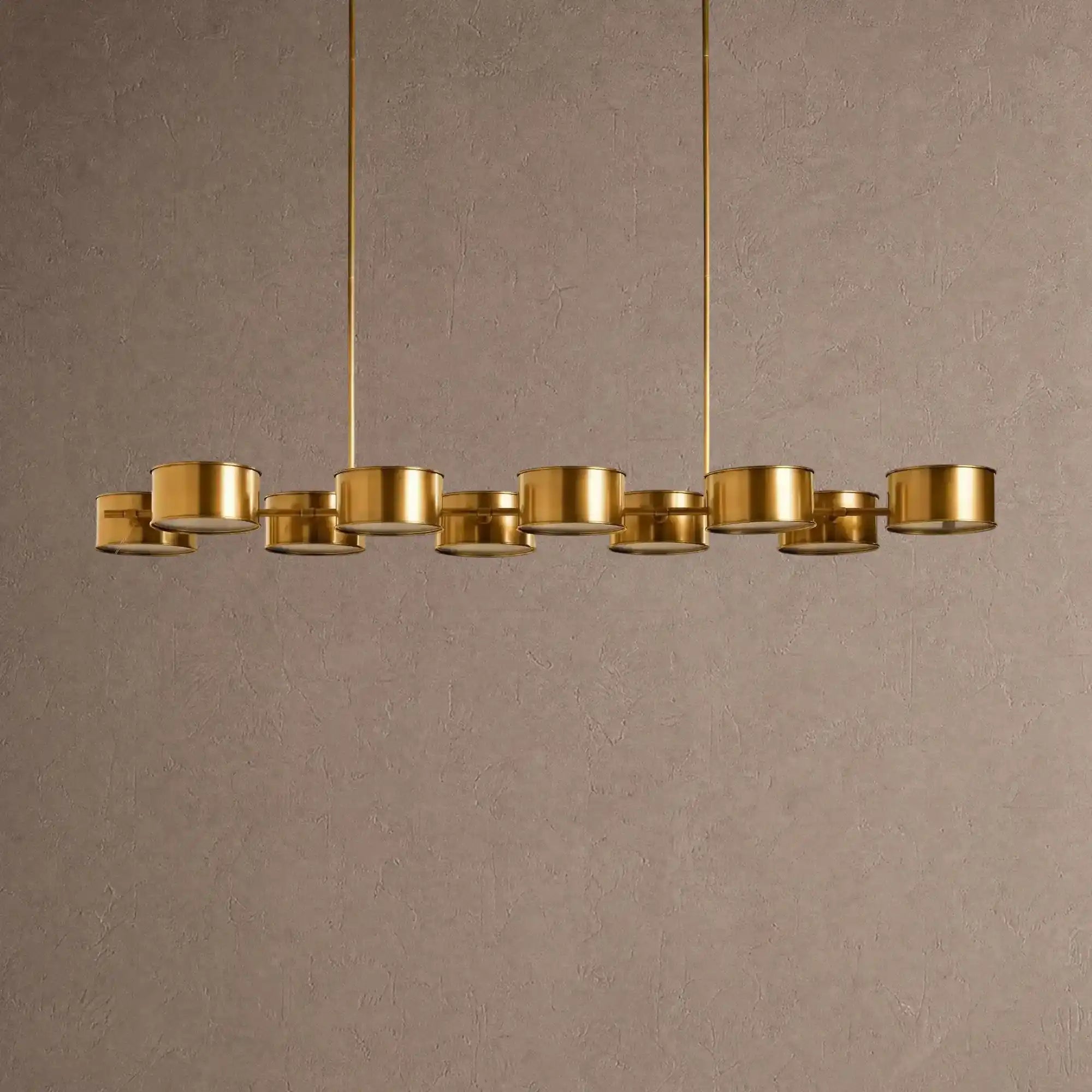 Daphne Metal Linear Chandelier - Warm Black72"Blushlighting