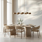 Daphne Metal Linear Chandelier-Lighting-Blushlighting-Brass-62"-Blushlighting