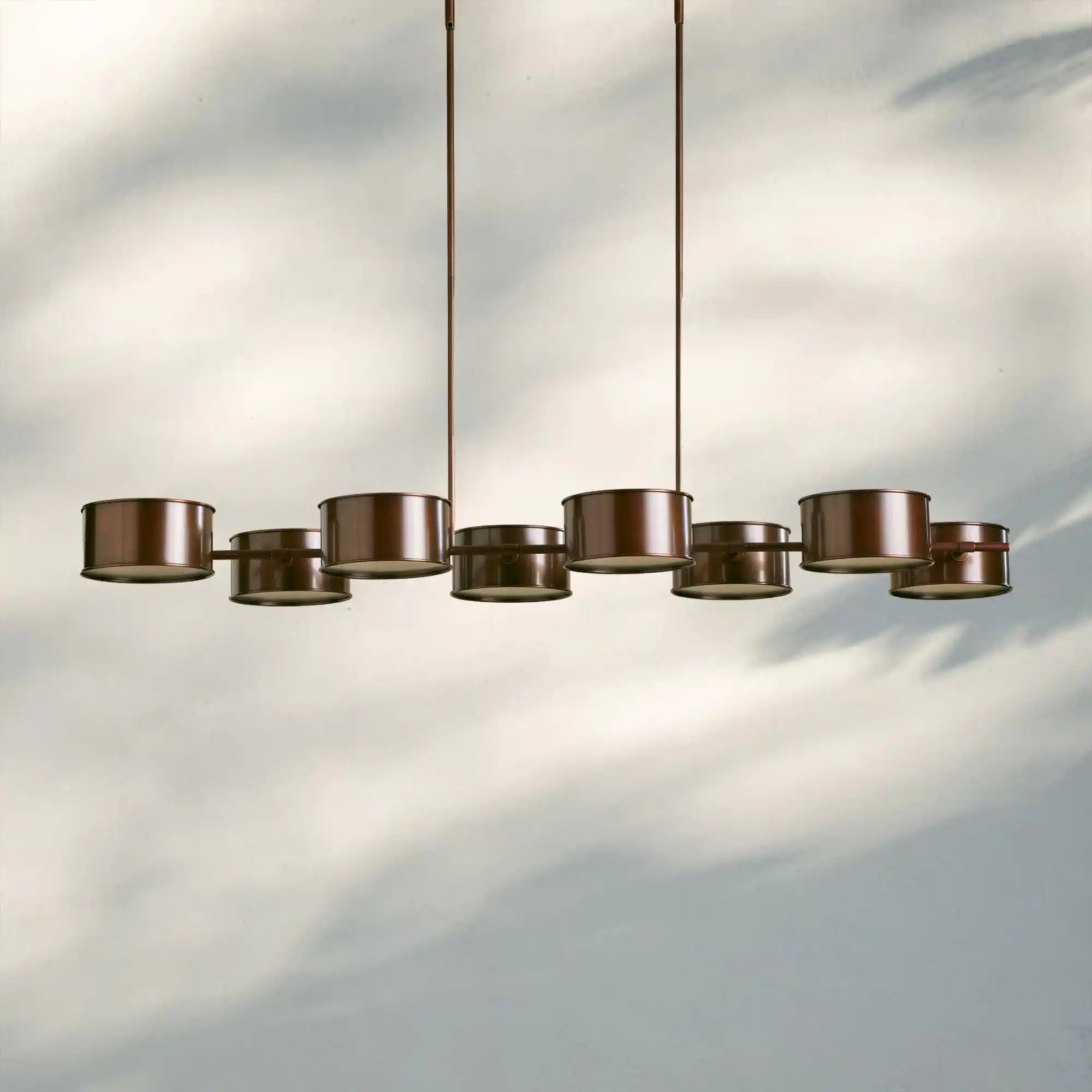 Daphne Metal Linear Chandelier-Lighting-Blushlighting-Warn Bronze-62"-Blushlighting