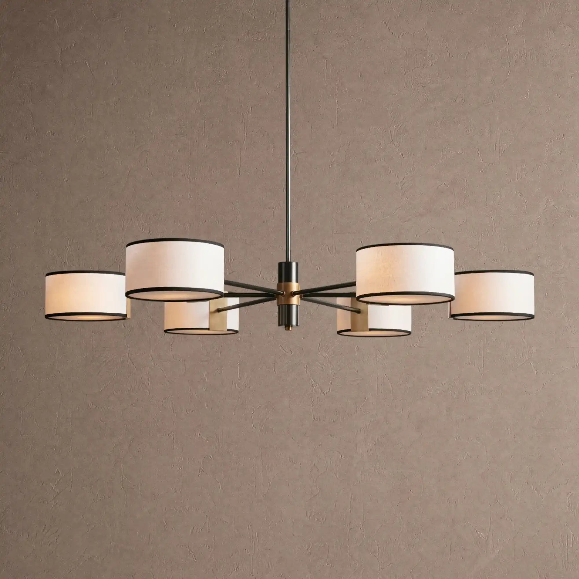 Daphne Round Chandelier 48''60'' - 48"Black & WhiteBlushlighting
