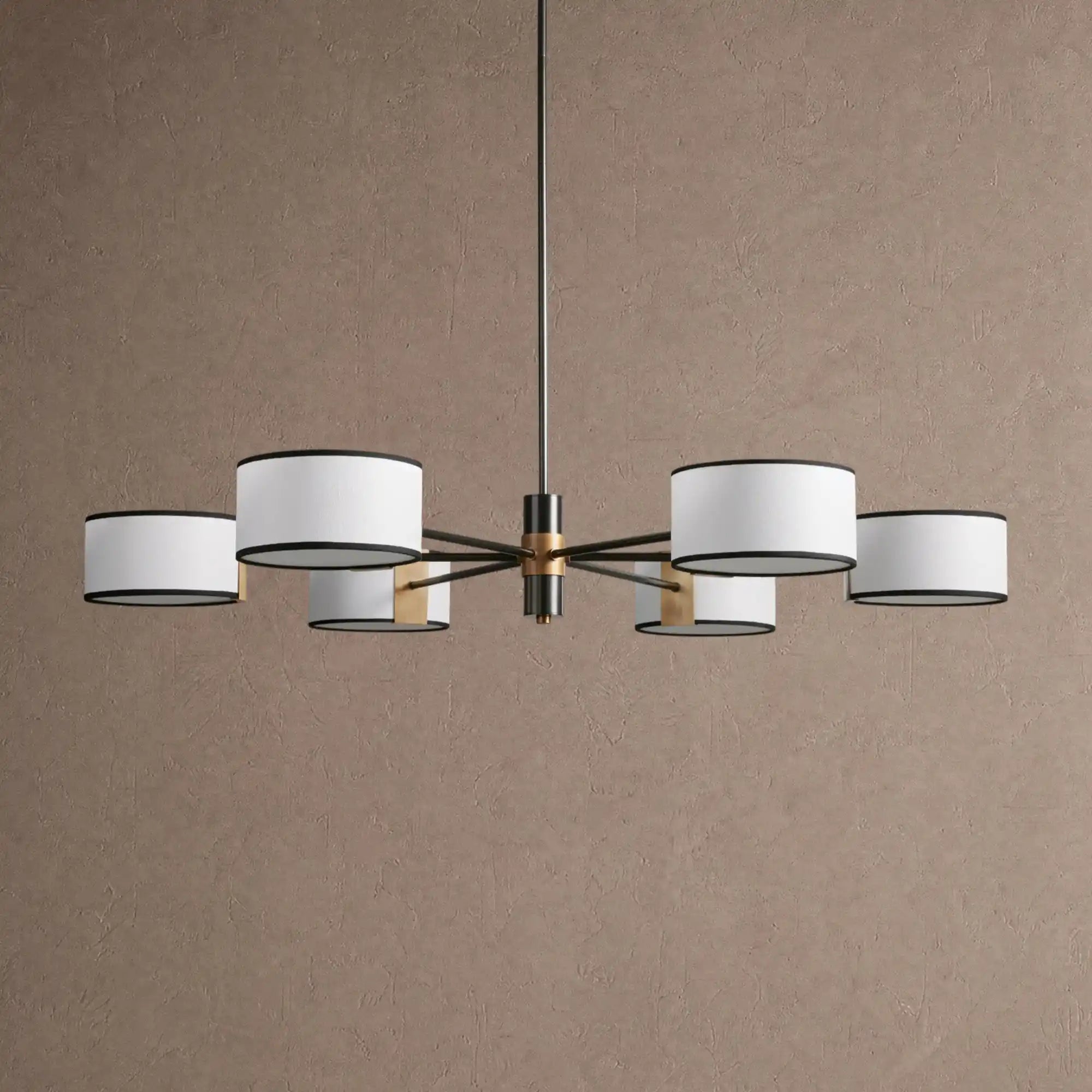 Daphne Round Chandelier 48''60'' - 48"Black & WhiteBlushlighting