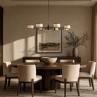 Daphne Round Chandelier 48''60'' - 48"Black & WhiteBlushlighting