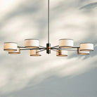 Daphne Round Chandelier 48''60''-Lighting-60"-BLACK & WHITE-Blushlighting