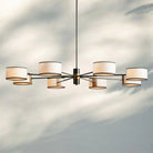 Daphne Round Chandelier 48''60''-Lighting-60"-BLACK & WHITE-Blushlighting