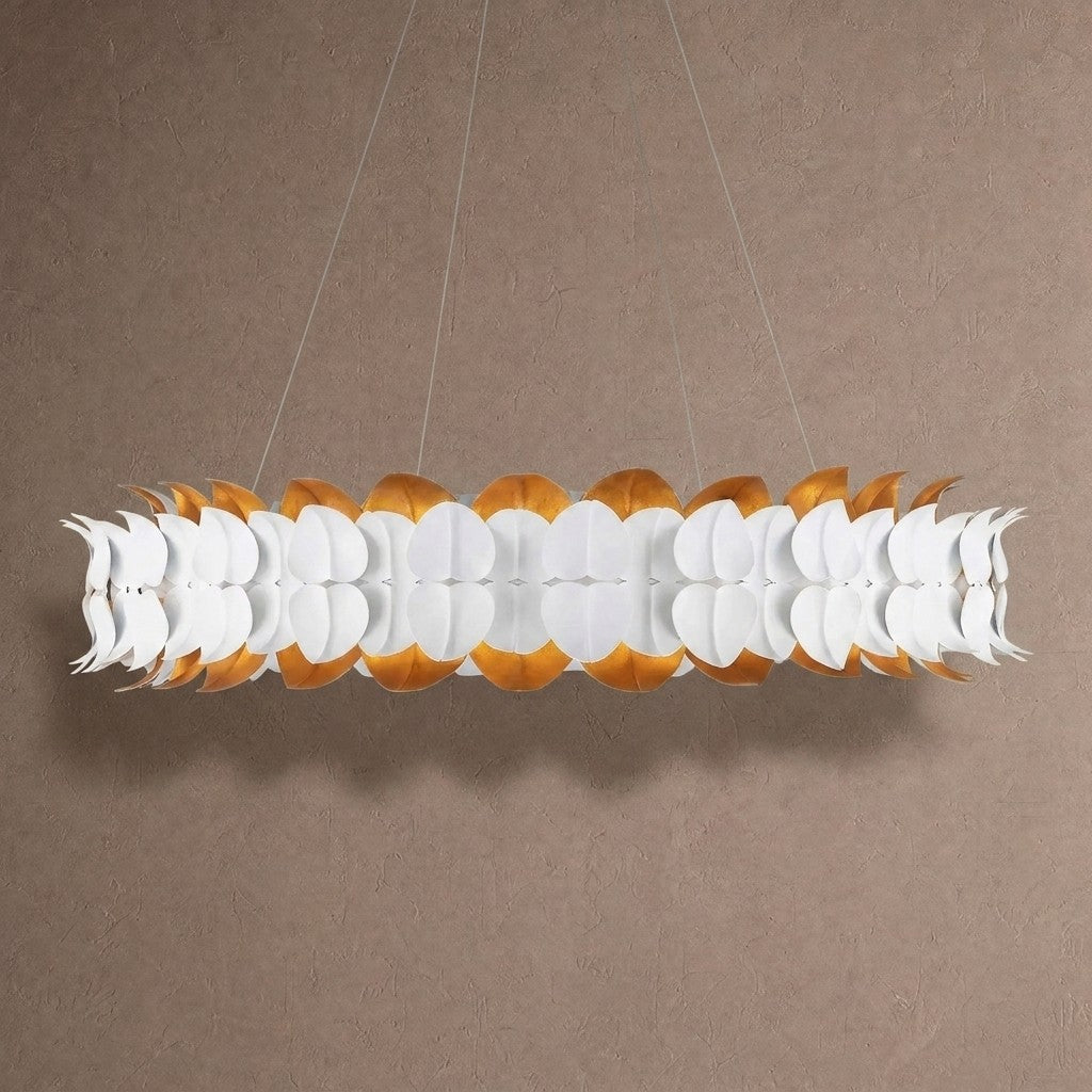 Darla Chandelier Sculpted Leaves 39" - Blushlighting