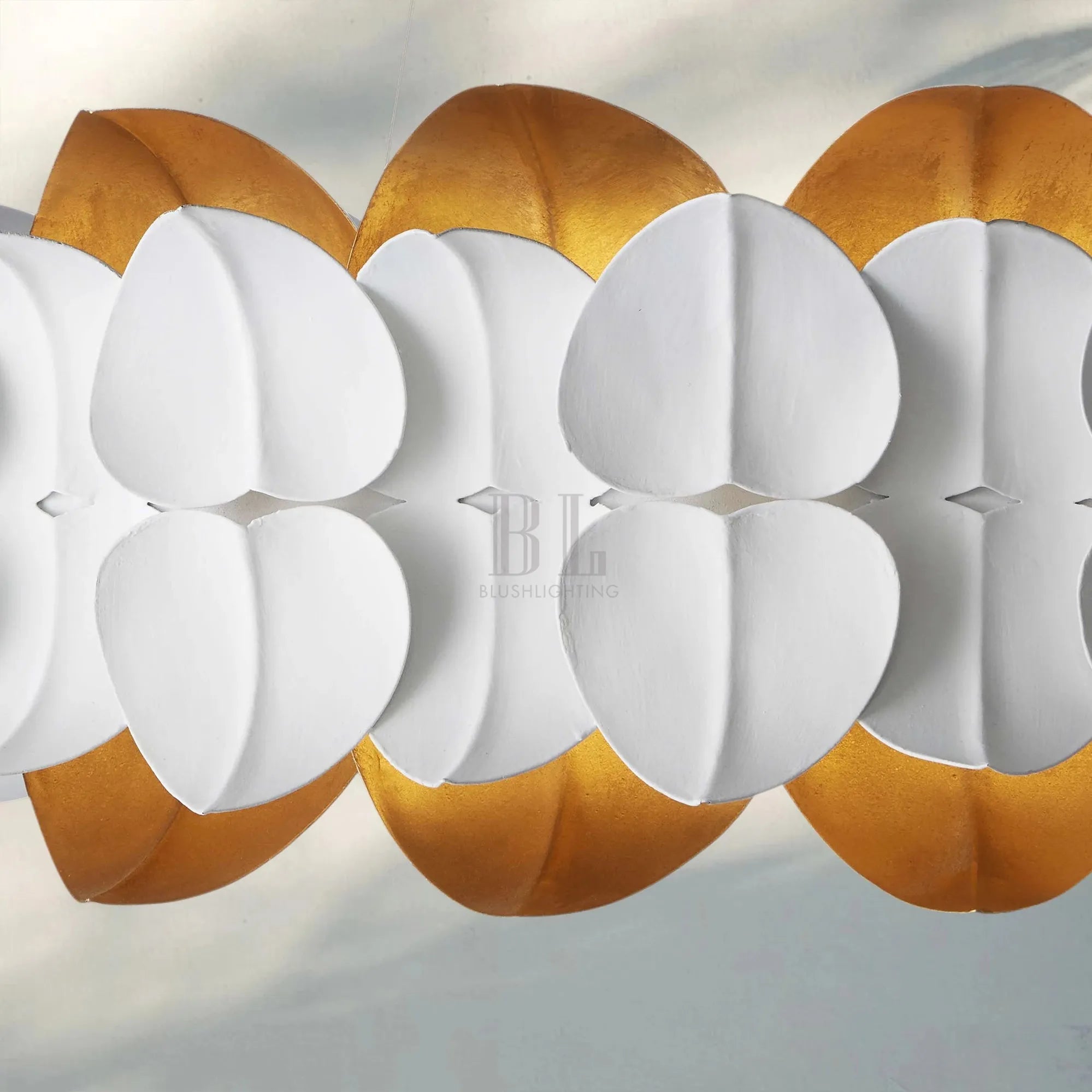 Darla Chandelier Sculpted Leaves 39" - Blushlighting