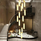 Darlen Modern Staircase Chandelier - 6 LightsRemote Control (Dimmable)Blushlighting