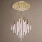 Davina Modern Glass Round Chandelier 47" - Blushlighting