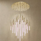 Davina Modern Glass Round Chandelier 47" - Blushlighting