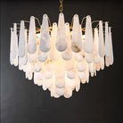 Deborah Alabaster Foyer Chandelier Lighting, Luxury Modern Lighting - D 31.5"Blushlighting