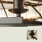 Decorative 6/ 8/ 10/ 12 - Light Crystal Ceiling Chandelier Triangular Prism Island Light Fixture Metal Shade for Living Room - 2 Layers/ 12+6 Lights/ D41.3"*H29.5"/37kgGoldWarm LightBlushlighting