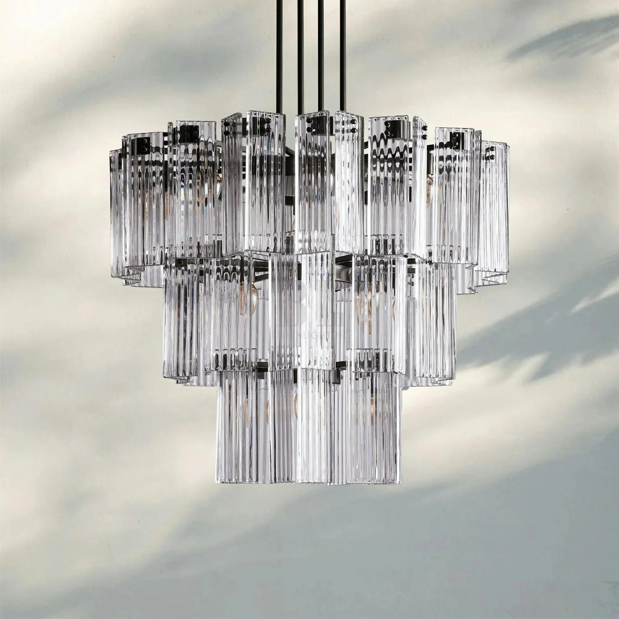 Delsia Round Chandelier 38''48''60''-38‘’-Bronze-Clear