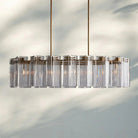 Delsie Oval Chandelier - 51''BronzeSmokeBlushlighting