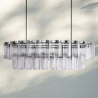 Delsia Oval Chandelier-63''-Bronze-Clear