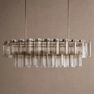 Delsie Oval Chandelier - 72''BlackClearBlushlighting