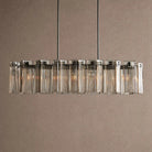 Delsie Oval Chandelier - 51''BrassSmokeBlushlighting