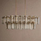 Delsie Oval Chandelier - 72''BlackClearBlushlighting