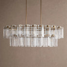 Delsie Oval Chandelier - 63''BrassClearBlushlighting