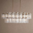 Delsie Oval Chandelier - 63''BrassClearBlushlighting