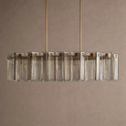 Delsie Oval Chandelier - 51''BrassSmokeBlushlighting