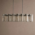 Delsie Oval Chandelier - 51''BlackSmokeBlushlighting