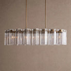 Delsie Oval Chandelier - 51''BrassClearBlushlighting