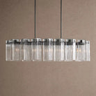 Delsie Oval Chandelier - 51''BlackClearBlushlighting