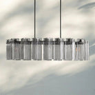 Delsie Oval Chandelier - 51''BronzeSmokeBlushlighting