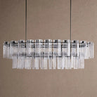 Delsie Oval Chandelier - 72''BrassClearBlushlighting