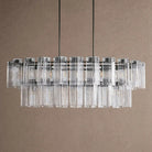 Delsie Oval Chandelier - 63''BlackClearBlushlighting